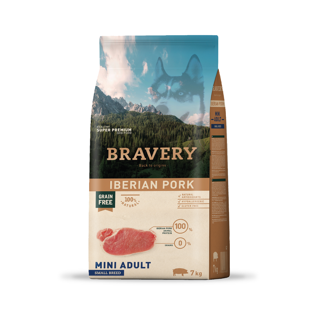 4PE070002-1.png BRAVERY IBERIAN PORK MINI ADULT SMALL BREEDS 7 KG - Imagen 1